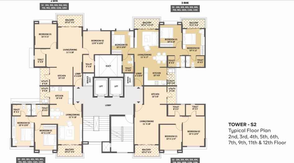 Bramha-Sky-City-Typical-Floor-Plan-S2